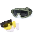 Тактичні захисні окуляри (маска) ArmorStandart RK2 з 3 лінзами Green (ARM62031) Зелений 62031 - зображення 5