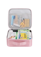 Аптечка сумка органайзер для медикаментов для путешествий для дома 25х22х9 см (473264-Prob) Розовая - изображение 5