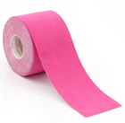 Кінезіо Тейп Kinesiology Tape 5см х 5м эластичный пластырь розовый індивідуальна упаковка - изображение 2