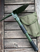 Туристична лопата багатофункціональна Mil-Tec Type Mini II зелена (15525000) - зображення 5