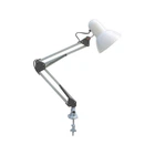 Настольная лампа 60Вт Е27 RANA под LED лампу на струбцине белая Horoz Electric