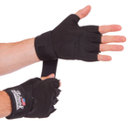 Тактичні рукавички з відкритими пальцями Zelart 4928 розмір L Black - зображення 3