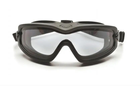 Очки-маска балистическая тактическая защитная для Армии ЗСУ Pyramex очки тактические армейские черный M-1 - изображение 3