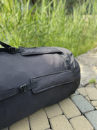 Баул сумка рюкзак туристический 120 л размер 82*42 см чёрный цвет с внутренним прорезиновым шаром чёрный цвет - изображение 5