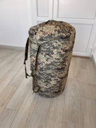 Сумка баул-рюкзак влагозащитный тактический армейский военный 120л 82*42 см Пиксель - изображение 9
