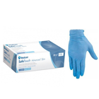 Рукавички нітрилові Medicom SafeTouch® Slim Blue текстуровані без пудри блакитні розмір S 500 шт (3,6 г.) - зображення 1