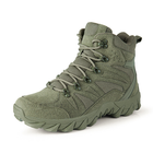 Ботинки тактические Lesko GZ702 Green р.44 мужская дышащая военная обувь taktical - изображение 4