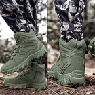 Ботинки тактические Lesko GZ702 Green р.44 мужская дышащая военная обувь taktical - изображение 5