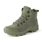 Ботинки тактические Lesko GZ702 Green р.43 мужская высокая армейская обувь для тренировок - изображение 4