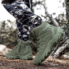 Ботинки тактические Lesko GZ702 Green р.43 мужская высокая армейская обувь для тренировок - изображение 7