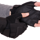 Защитные тактические военные перчатки без пальцев для охоты рыбалки BLACKHAWK черные АН4380 размер L - изображение 3