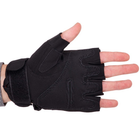 Защитные тактические военные перчатки без пальцев с защитными костяшками для охоты PRO TACTICAL черные АН8805 размер XL - изображение 4