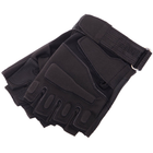 Защитные тактические военные перчатки без пальцев для охоты рыбалки BLACKHAWK черные АН4380 размер М - изображение 6