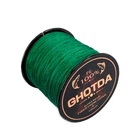 Шнур риболовний плетений, 300м 4жили 0.13мм 5.4кг GHOTDA, зелений