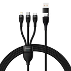 Кабель Baseus Flash Series Ⅱ Two-for-three Charging cabel U+C to M+L+C 100W 1.2m (CASS030101) Black
