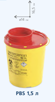 Контейнер для сбора игл и мед. отходов AP Medical PBS емкость 1,5 л. с PP, круглый (00286) - изображение 3