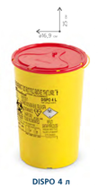Контейнер для сбора игл и мед. отходов AP Medical DISPO емкость 4 л. с PP, круглый (00284) - изображение 4