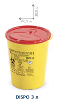 Контейнер для сбора игл и мед. отходов AP Medical DISPO емкость 3 л. с PP, круглый (00283) - изображение 4