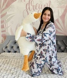 Большая мягкая плюшевая игрушка антистресс Kids Toys Гусь обнимусь игрушка-подушка 90 см