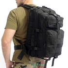 Тактический военный рюкзак MALATEC 40 литров черный - изображение 3