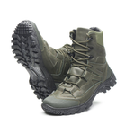 Берці зимові черевики тактичні чоловічі, туфлі тактичні чоловічі берці зимові, натуральна шкіра, розмір 39, Bounce ar. DF-CEN-3139, колір хакі - зображення 3