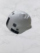 Кавер маскировочный с креплением под очки зимний армейский, MOLLE System, белый "клякса", размер L - изображение 6