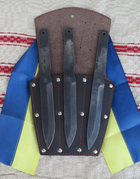 Набор ножей метательных " Ветер" ручной работы с чехлом - изображение 2