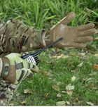 Перчатки тактические военные-армейские PROTECTOR с защитой костяшек кулака и прорезиненной ладонью, боевые M Multicam BMM39770 - изображение 5