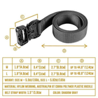 ремень OneTigris Cobra Buckled Belt серый L 2000000088921 - изображение 5