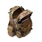 Рюкзак тактический FG Зелено-бежевый камуфляж 52 л с системой подвески Molle + 3 съемные подсумки - изображение 6