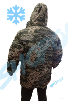 Куртка бушлат зимовий військовий, бушлат зимовий куртка військова піксель ЗСУ, розмір 50, Bounce OS-JI-0050 - зображення 3