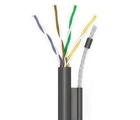 Кабель (UTP мідь вуличний з тросом) OK-Net 4*2*0,51 КПП-ВП (100) трос 7*0,5мм cat 5e, бухта 305 м