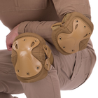 Прочные тактические наколенники и налокотники комплект защиты для коленей и локтей PRO TACTICAL хаки АН7495 - изображение 2