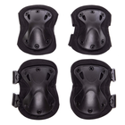 Прочные тактические наколенники и налокотники комплект защиты для коленей и локтей PRO TACTICAL черные АН7495 - изображение 6
