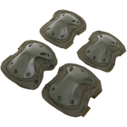 Прочные тактические наколенники и налокотники комплект защиты для коленей и локтей PRO TACTICAL оливковые АН7495 - изображение 7