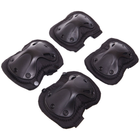 Прочные тактические наколенники и налокотники комплект защиты для коленей и локтей PRO TACTICAL черные АН7495 - изображение 7
