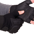 Тактичні рукавички без пальців військові армійські для риболовлі полювання із захистом TACTICAL Чорні (BC-8811) М - зображення 5