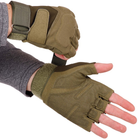 Тактичні рукавички без пальців військові армійські для риболовлі полювання із захистом TACTICAL Олива (BC-8811) L - зображення 4