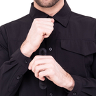 Мужская тактическая военная рубашка черная с длинным рукавом Pro Tactical непромокаемая Полиэстер Черная (7188) 4XL - изображение 6