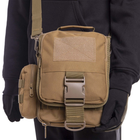 Міцна тактична сумка через плече військова мисливська однолямкова з тканини SILVER KNIGHT Хакі (170) - зображення 7