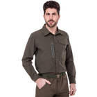 Мужская тактическая военная рубашка оливковая с длинным рукавом Pro Tactical непромокаемая Полиэстер Оливковая (7188) XL - изображение 5