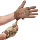 Тактические перчатки военные с закрытыми пальцами и накладками Механикс MECHANIX MPACT Камуфляж (BC-5622) L - изображение 4