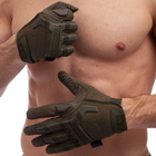 Тактичні рукавички військові з закритими пальцями і накладками Механікс MECHANIX MPACT Оливковий (BC-5622) XL - зображення 4