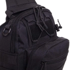 Тактичний рюкзак з однією лямкою SILVER KNIGHT Сумка слінг Поліестер 30 х 23 х 15 см (YQS-099) Чорний - зображення 4