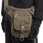 Тактична сумка на стегно SILVER KNIGHT Військова 25 х 18 см Нейлон Оксфорд 900D Оливковий (TY-9001) - зображення 6
