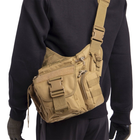 Тактическая сумка через плечо SILVER KNIGHT Военная 26 х 23 см Нейлон Оксфорд 900D Хаки (TY-249) - изображение 8