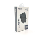 Набір 2 в 1 СЗУ With iPhone Cable 110-240V PZX P23, 2xUSB, 2,4A, Black, Blister-box
