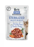 Влажный корм для кошек Brit Care Adult Sterilized Hearty Duck & Tender Turkey с уткой и индейкой 85 г