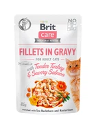 Вологий корм для кішок Brit Care Cat Pouch філе у соусі пікантний лосось 85 г
