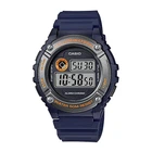 Наручний годинник Casio W-216H-2BVDF Синій з помаранчевим